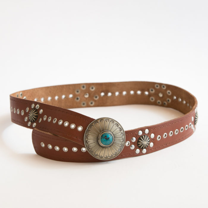 Turquoise Concho Jeans Belt (LB366) Four Winds West